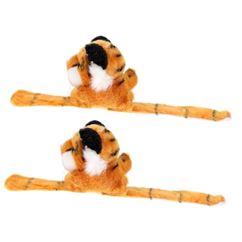 GALPADA 2 Stück Plüsch Schnapparmband Tiermotiv Weiches Armband Dekoratives Partyspielzeug für Geburtstag Halloween Dschungel und Tiermottopartys Leicht und Kompakt für Unterwegs von GALPADA