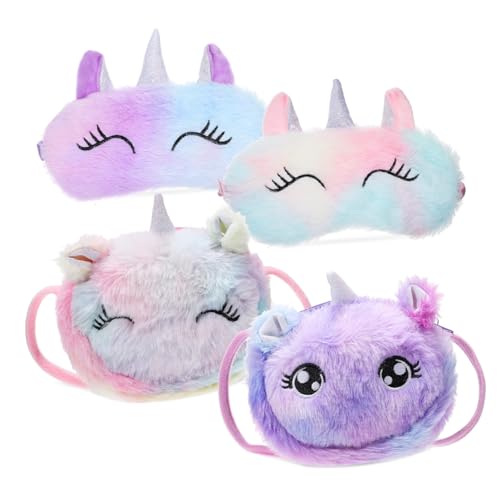 GALPADA 2 Stück Plüsch Umhängetasche Cartoon Kinder Umhängetasche Einhorn Puppe Schlüsselanhänger von GALPADA
