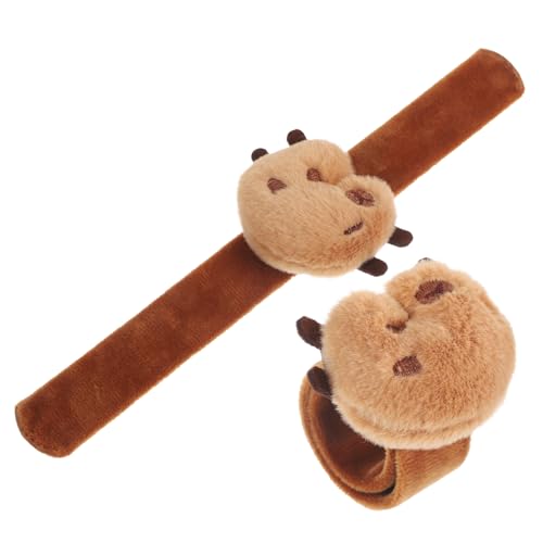 GALPADA 2 Stück Plüsch-schnapparmband Capybara Tiermotiv Armband Party Mitgebsel Niedliches Kuscheliges Handgelenksband für Mädchen Jungen Geburtstag Geschenk von GALPADA