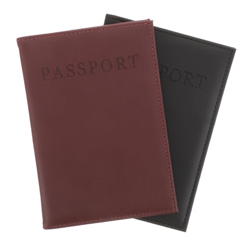 GALPADA 2 Stück Pu-lederhalter Im Retro-Stil Wasserabweisend Kartenschutzhülle Für Unterwegs Dokumentenbehälter Mit Mehreren Kartenfächern Glatt Und Für Männer Und Frauen von GALPADA