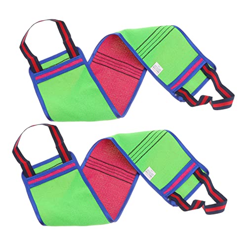 GALPADA 2 Stück Rayon Peeling Handtuch Doppelseitiges Duschtuch zum Körperpeeling für Gründliche und Massage für Rücken Nacken Beine und Mehr Zufällige Farbe Zufällige Farbe von GALPADA