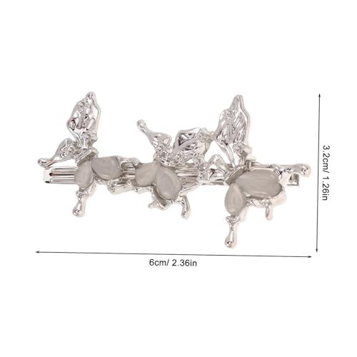 GALPADA 2 Stück Schmetterling Haarspangen aus Metall mit Imitations Katzenaugenstein Leichter Edelstahl Haarclip für Damen Fester Sitz für Ponyfransen Modische Haarschmuck für Alltag und von GALPADA