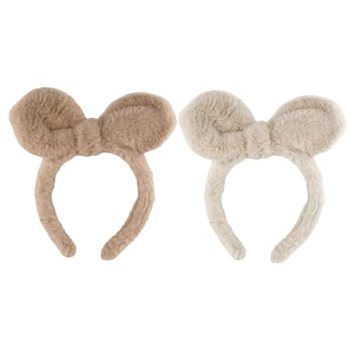 GALPADA 2stücke Plüsch Hase Ohr Stirnbänder Dekorative Haarbänder Mehrzweck Kopfschmuck Für Mädchen Party Accessoires Haar Zubehör von GALPADA