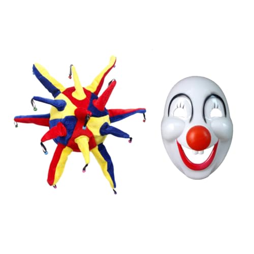 GALPADA 2 Stück Sets Clownhut Clown-anzug Maske Clown-kostüm Cosplay-outfits Verrückter Hut Clown -outfit Cosplay-partykleid von GALPADA