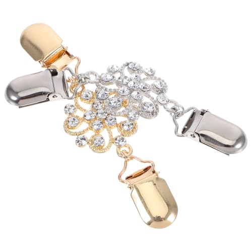 GALPADA 2 Stück Strass Sweater Clips für Damen Vintage Cardigan Verschlussring Rutschfeste Halterung für Pullover Schal und Bluse Modisches Accessoire für Freizeit und Festliche Anlässe von GALPADA