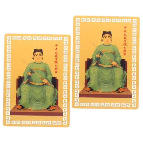 GALPADA 2 Stück Tai Amulettkarten Chinesisches Schutz Amulett Feng Shui Glücksbringer Leichte Kompakte Dekoration für Wohlstand und von GALPADA