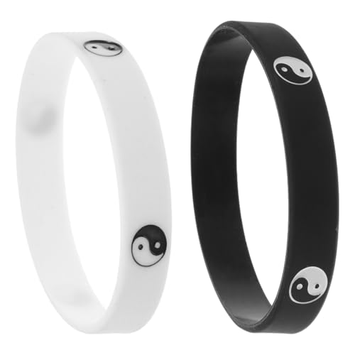 GALPADA 2 Stück Tai Chi Silikonarmbänder für Herren und Damen Street Dance Stil Armbänder Rutschfeste Sport handgelenksbänder Bequeme Passform Vielseitig für Alltag und Workout von GALPADA
