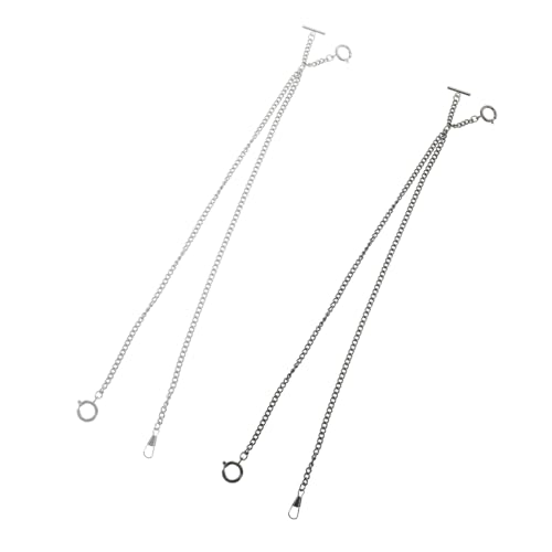GALPADA 2stücke Hosenkette Metall Taschenuhrkette Jeansketten- Herren Geldbörsenketten Vielseitig Kleiderketten Metallische Gürtelclip Langlebigkeit Vintage-Stil von GALPADA