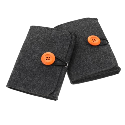 GALPADA 2 Stück Teiliges Ätherische Öle Aufbewahrungstasche aus Dickem Filz Tragbare Organizer Tasche mit Schnappverschluss Robust und Langlebig für Reisen Zuhause Büro für Frauen von GALPADA