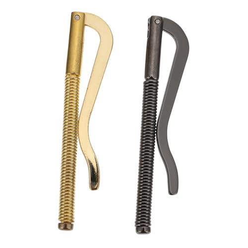 GALPADA 2 Stück Teiliges Bifold Geldklammer aus Robustem Metall mit Langlebiger Geldscheinklammer Ersatzteil für Herren Geldbörse Sicherer Halter für Bargeld und Karten Gold Schwarz von GALPADA