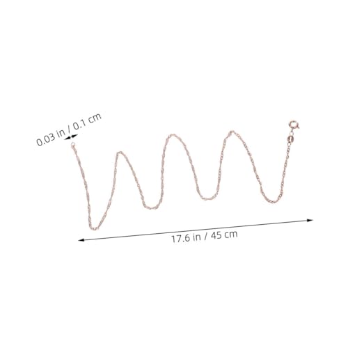GALPADA 2 Stück Teiliges DIY Roségold Wasserwellen kette aus Kupfer für Damen und Mädchen Feine Langlebige Halsketten zum Selbermachen und Vielseitigem Schmuckdesign von GALPADA