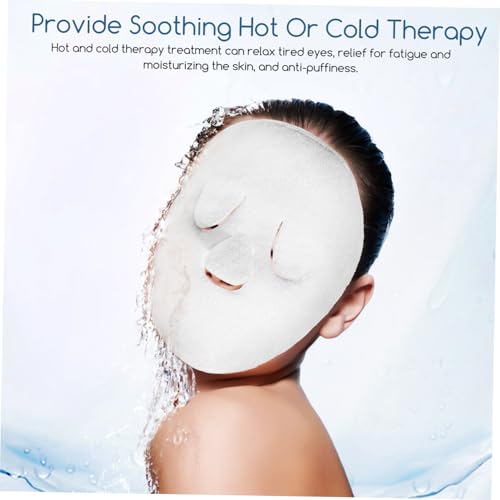 GALPADA 2 Stück Teiliges Gesichts Handtuch Doppellagig für Heiße Kalte Kompressen Wiederverwendbar Feuchtigkeitsspendend Praktisch für Spa und Persönliche Hautpflege Weiß Kompakt und von GALPADA