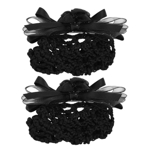 GALPADA 2 Stück Teiliges Haarnetz mit Schleife Satin Haarknoten Netz für Damen Langlebig und Einfach Anzuwenden Modischer Haarschmuck für Eleganten Haarstyling für Alltag und Festliche von GALPADA