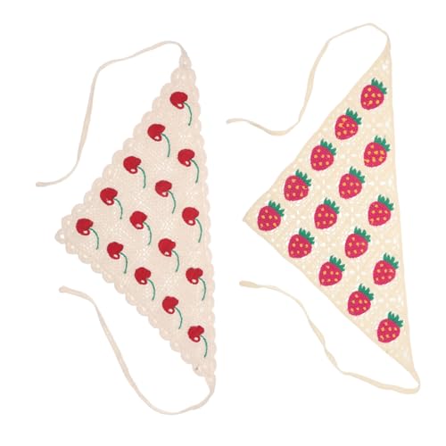 GALPADA 2stücke Gehäkeltes Bandana Kopftuch in Erdbeerdesign Bequemes Dreiecks-haarbandana Für Damen Leichter Schal-haarband Zum Binden Als Vintage-kopftuch GALPADA 2stücke Gehäkeltes Bandana Kopftuch in Erdbeerdesign Bequemes Dreiecks-haarbandana Für Damen Leichter Schal-haarband Zum Binden Als Vintage-kopftuch von GALPADA