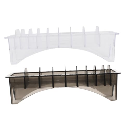 GALPADA 2 Stück Teiliges Limit Comb Organizer Robuster Friseurbedarf Aufbewahrungskoffer Praktischer Haarclipper Schutzkamm Aufbewahrungsbox für Salon und Heimgebrauch Transparent und von GALPADA