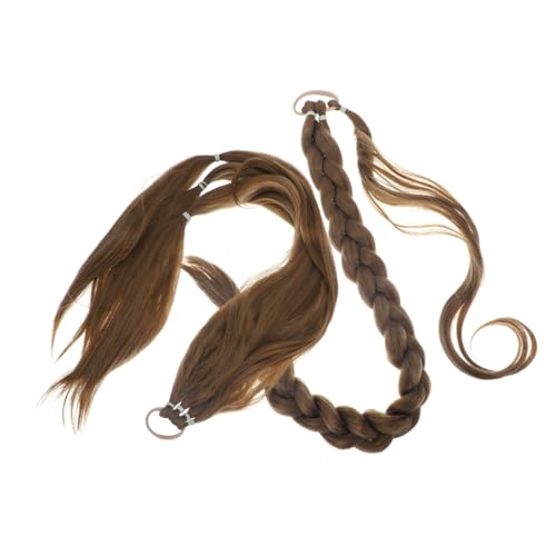 GALPADA 2 Stück Teiliges Ponytail Haarteil für Damen Verlängerte Geflochtene Haarverlängerung aus Hitzebeständigem Material Einfach Anzubringen für von GALPADA