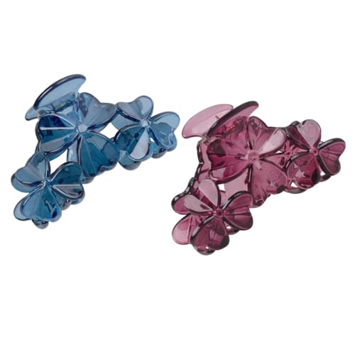 GALPADA 2 Stück Teiliges Resin Haarklammern Stilvolle Dreiblättrige Haarspangen für Damen Eleganter Haargriff Vielseitiges Accessoire für Party Alltag Make Up und Haarstyling von GALPADA