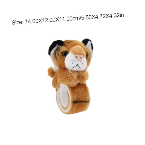 GALPADA 2 Stück Teiliges Schnapparmband Plüsch Tiger Weiches Stofftier Armband mit Langlebigem Baumwollkern Leichtes Bequemes Handgelenkband als Partygeschenk von GALPADA