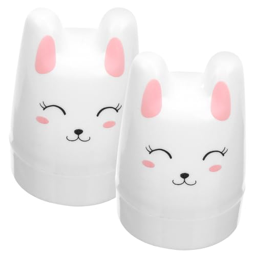 GALPADA 2 Stück Teiliges Silikon Nagelkunst Stempel mit Hasen motiv und Schaber Schneller DIY Maniküre stempel für Salon Leicht Tragbar Geeignet für Individuelle Nageldesigns von GALPADA