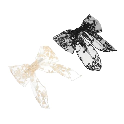 GALPADA 2 Stück Teiliges Spitzen Haarspangen Große Schleifen Haarklammern für Frauen Fester für Dünnes und Dickes Haar Vielseitiges Haarschmuck Accessoire für Hochzeit und Alltag von GALPADA