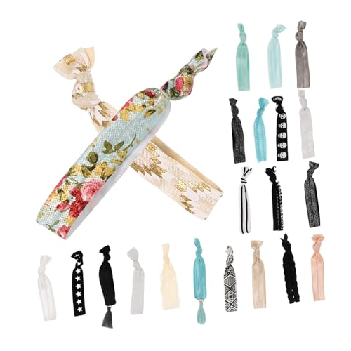 GALPADA 2 Stück Teiliges Spitzen haargummis mit Fransen Elastische Stoff scrunchies für Damen Weiche Hautfreundliche Haarbänder für Pferdeschwanz und Alltag Vielseitig für Party und von GALPADA