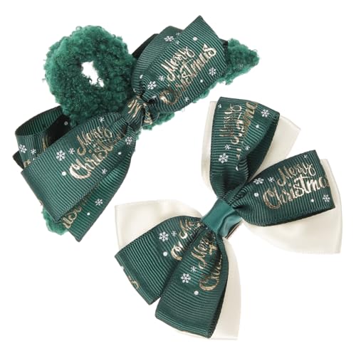 GALPADA 2 Stück Teiliges Weihnachts Haarspangen Niedliche Schleifen Haarclips Leichte Schonende Haarklammern für Damen Kreative Weihnachtsaccessoires Geschenkidee von GALPADA