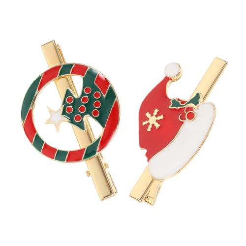 GALPADA 2 Stück Teiliges Weihnachts Haarspangen aus Langlebiger Legierung Modischer Xmas Haarschmuck mit Festlichem Design Geeignet für Damen und Mädchen für Weihnachtsfeiern und von GALPADA