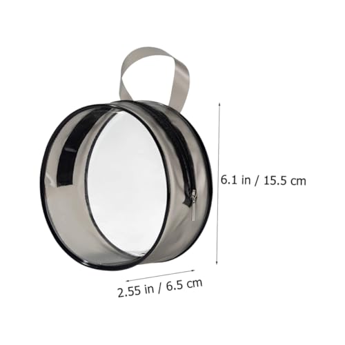 GALPADA 2 Stück Transparente Runde Kosmetiktasche Große Kapazität PVC Make up Tasche Reise Kulturbeutel Praktisch Leicht Tragbar für Damen und Herren von GALPADA