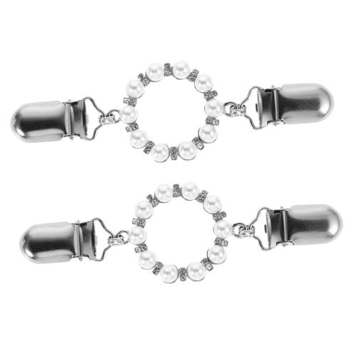 GALPADA 2 Stück Vintage Schalclip mit Perlenbesatz Modische Cardigan Kleid brosche aus Langlebiger Zinklegierung für Damen Vielseitiger Halsschal Strickjackenverschluss Elegantes von GALPADA