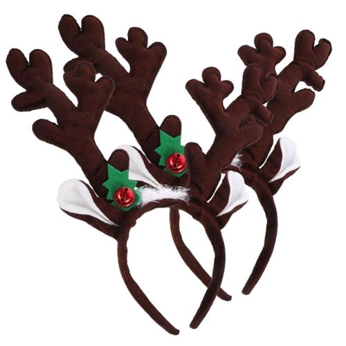 GALPADA 2stücke Geweih Stirnband Weihnachten Party Haarband Dekor Performance Prop Geweih Haarband Foto Prop Kopfschmuck Weihnachts Kopfschmuck von GALPADA