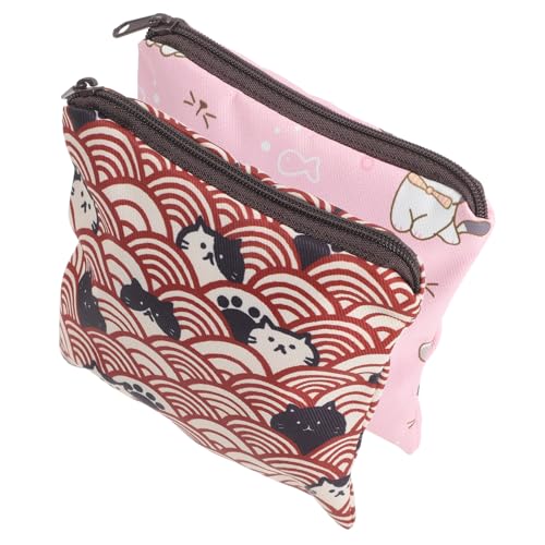 GALPADA 2 Stück Wiederverwendbare Periodentaschen aus Wasserabweisendem Polyester Tragbare Aufbewahrungstasche für Damenbinden und Kleine Utensilien Wie Lippenstift und Karten für von GALPADA