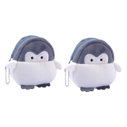 GALPADA 2stücke Pinguin Geformt Geldbörse Mini Plüsch Tasche Tragbar Kleine Münze Tasche Ändern Für Geldaufbewahrung von GALPADA