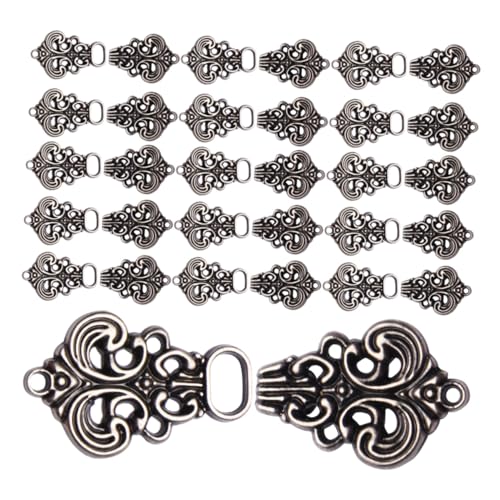 GALPADA 20 Paare Cardigan Clips aus Legierung mit Filigranem Hohlmuster Vielseitige Umhang-verschlüsse für Jacken Kleider und Hanfu Stilvolle Kleider Clips für Festlichkeiten und von GALPADA