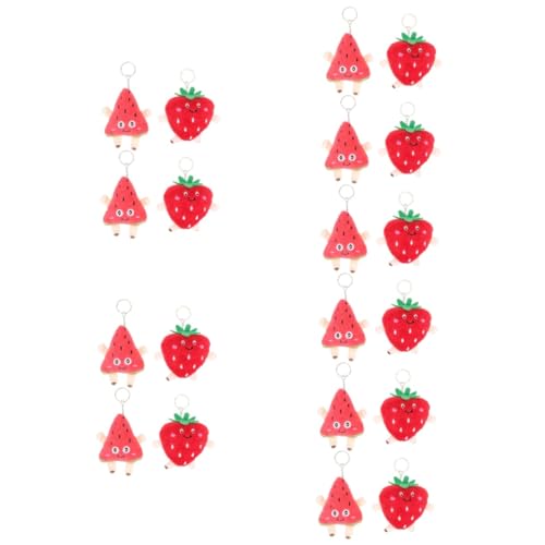 GALPADA 20stücke Teiliges Cartoon Obst Schlüsselanhänger Aus Plüsch Süße Dekoration Für Taschen Und Schlüsselbund Kreative Für Beinhaltet Erdbeeren Und Wassermelonen von GALPADA