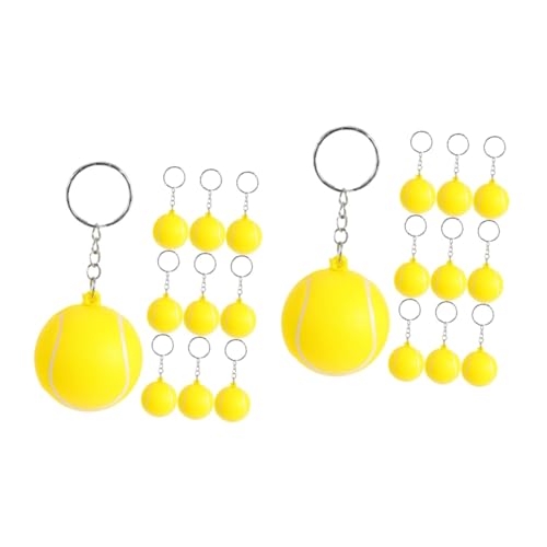 GALPADA 20 STK Tennis-schlüsselanhänger Geschenkfüller Für Partytüten Partygeschenke Für Jungen Charme-schlüsselanhänger Preise Für Den Schulkarneval Neuheit Schlüsselanhänger Yellow Pu von GALPADA