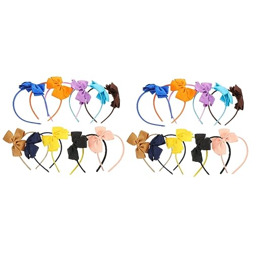 GALPADA 20 Stk Schleife Stirnband Elastische Stirnbänder Schleifenstirnbänder Für Mädchen Haarschleifen Für Kinder Stirnband Knoten Haargummis Für Kinder Gerippter Gürtel Aus Polyester von GALPADA