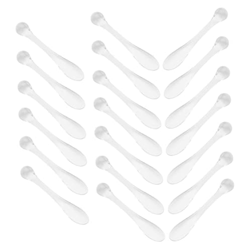 GALPADA 20 Stück Augencreme Löffel Gesichtsmaske Massage Stick Aus Acryl Make up Kosmetikwerkzeuge Für Augenpflege Tragbar Einfach Zu Verwenden Löffel Für Salon Cremes von GALPADA