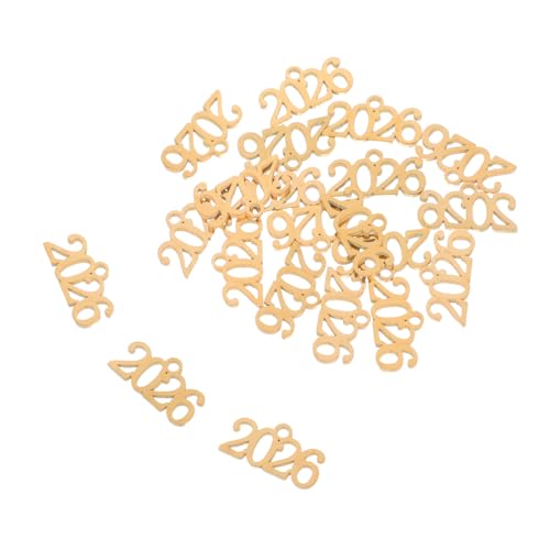 GALPADA 20stücke Zahlen-charms Aus Edelstahl Für Halsketten Diy-schmuckherstellung Abschlusskappe Neujahr Und Bastelprojekte von GALPADA