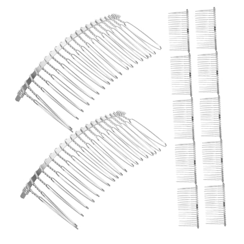 GALPADA 20 Stück Metall Haarkamm mit Zähnen Gebogener Französischer Stil für Verschiedene Haararten für Hochzeiten Diy und Brautschmuck von GALPADA