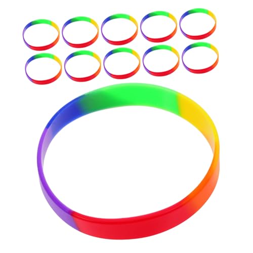 GALPADA 20 Stück Regenbogen Silikonarmbänder für Vielseitige Armbänder für Lgbt Partys und Festivals Flexible Handgelenk Accessoires von GALPADA