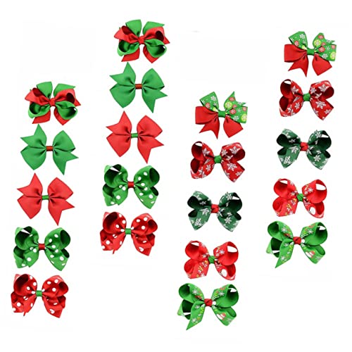 GALPADA 20st Schleife Haarnadel Weihnachtliche Grosgrain-bögen Kinderhaarnadel Weihnachtshaarbögen Mädchen Bowknot-haarnadel Weihnachten Kopfclip Gerippter Gürtel Aus Polyester Baby von GALPADA