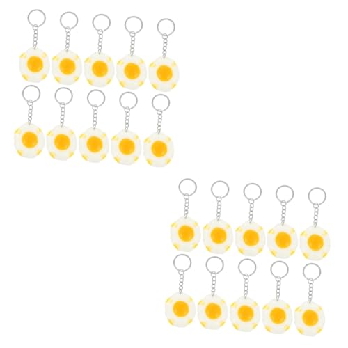 GALPADA 20 Stück Schlüsselanhänger Mit Lebensmittelbeutel Anhänger Schlüsselanhänger Für Autoschlüssel Autoschlüssel Anhänger Emaille Ei Schlüsselanhänger Lebensmittel Simulierter von GALPADA