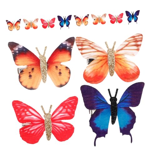 GALPADA 20 Stück Teiliges Bunte Schmetterling Haarklammern für Mädchen Mini Haarspangen aus Stabilem mit Zartem Veil design Angenehm zu Tragen Langlebig und Modisches Haar accessoire für von GALPADA