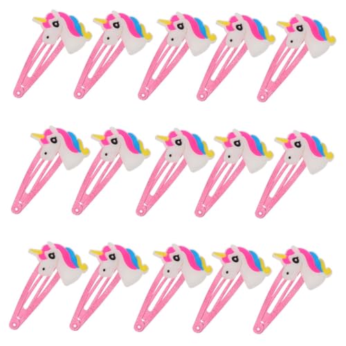 GALPADA 20 Stück Teiliges Einhorn Haarspangen für Mädchen Sichere Haarklammern mit Festem Halt Leichter Haarschmuck für Kleinkinder Bunte Cartoon designs für Alltag und Besondere Anlässe von GALPADA