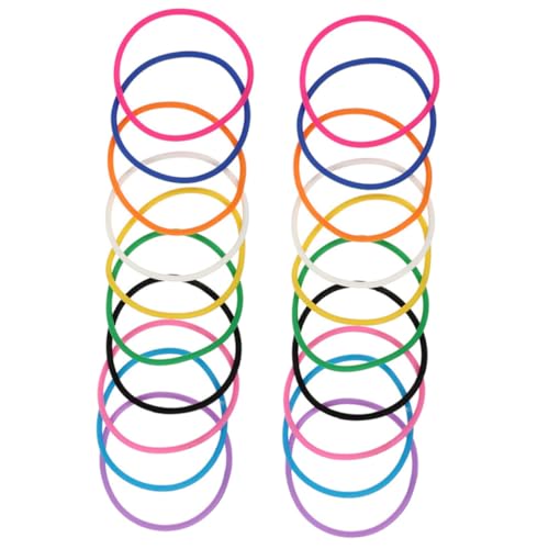 GALPADA 20 Stück Teiliges Elastisches Silikonarmband Bunte Jelly Wristbands Dehnbar und Vielseitig Einsetzbar als Hand Haarbänder Bequemes Material für Festivals Partys und Geschenke von GALPADA