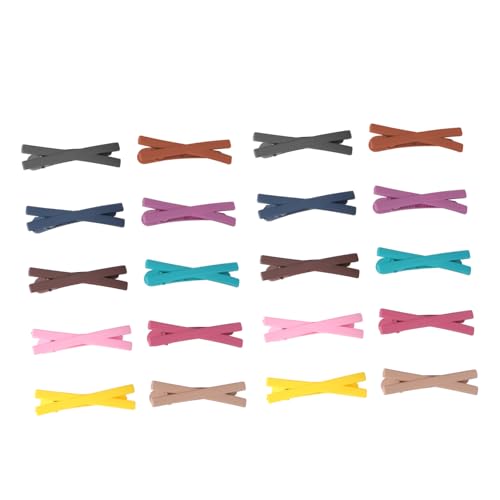 GALPADA 20 Stück Teiliges Haarklammer für Mädchen Matte Bunte Kreuz Haarspangen Vielseitig Verwendbar für Party Geburtstag Weihnachten und Alltag Passend für Frauen von GALPADA