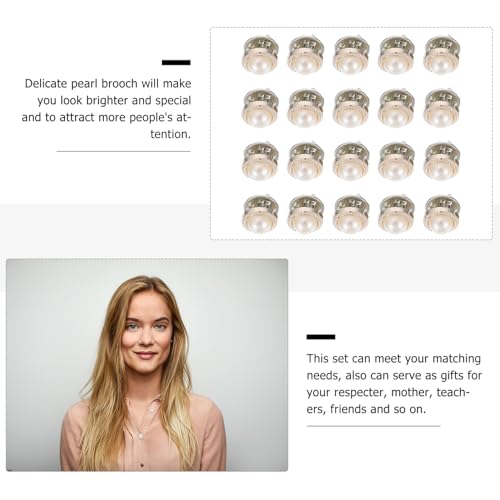 GALPADA 20 Stück Teiliges Sicherheitsbroschen mit Perlenoptik Vielseitige Schmucknadeln aus Harz und Legierung Langlebige Anti lapsing broschen für Pullover Kleider Schals Modische von GALPADA