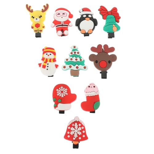 GALPADA 20 Stück Teiliges Weihnachts Haarclip mit Bunten Cartoon Designs Weihnachtlichen Glöckchen Weihnachtsfarbenen Haarspangen für Mädchen Bequeme Vielseitige Haaraccessoires für Party von GALPADA