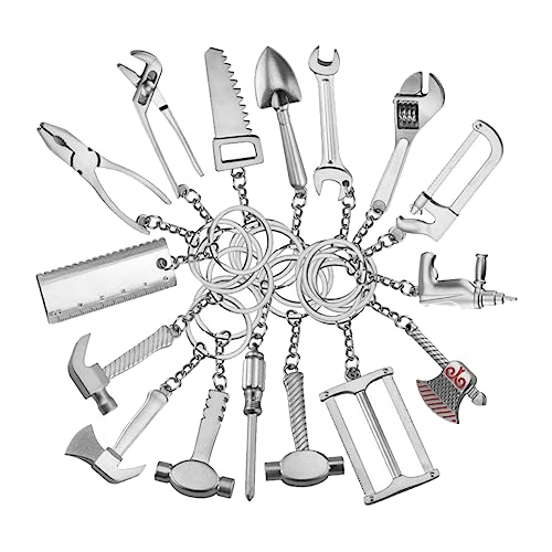 GALPADA 20 Stück Teiliges Werkzeug Schlüsselanhänger DIY Anhänger Kreative Handwerk Schlüsselring Dekoration für Rucksack Taschen Autos von GALPADA