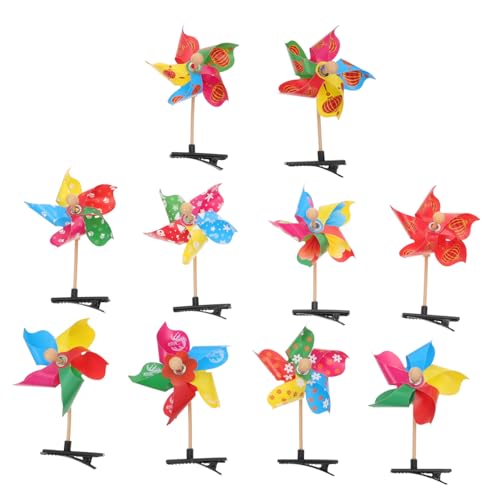 GALPADA 20 Stück Teiliges Windmühlen Haarschmuck Bunte Dekorative Haarspangen Leichter Sicherer Halt Accessoire für Mädchen Outdoor Spiel und Kreative Gartenaktivitäten Zufällige Farbe von GALPADA